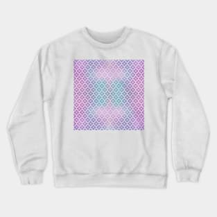 Beautiful dreamy flower pattern, in pastel pink, purple, and cyan Crewneck Sweatshirt